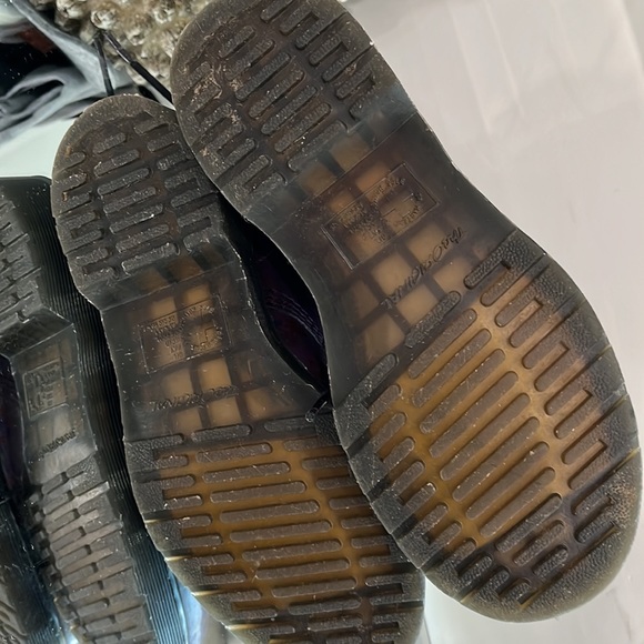 Dr.Martens Deep Purple Litter Flowers Leather Lace up   Boots Size 6 - Picture 13 of 15